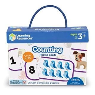 Learning Resources Counting Puzzle Cards Kindergarten Readniness Self Correcting