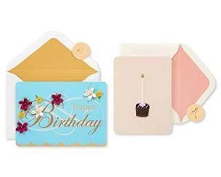 Papyrus Birthday Cards for Her Flowers and Dessert 2-Count 6766804