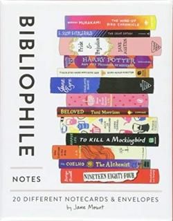 Bibliophile Notes 20 Different Notecards & Envelopes Notecards for Book Lovers I
