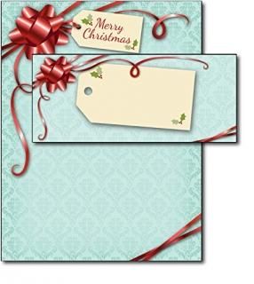 Gift Package Holiday Letterhead & Envelopes - 40 Sets