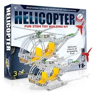 3 Bees & Me STEM Helicopter Building Toy Kit - Educational Construction Model Ki