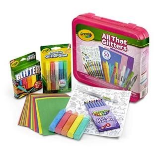 Crayola All That Glitters Art Case Art Gift for Kids 5 & Up Includes Glitter Cra