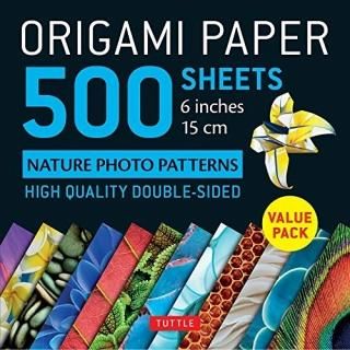 Origami Paper 500 Sheets Nature Photo Patterns 6 Inches High Quality Double-side