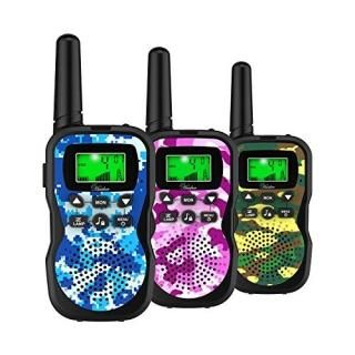 Huaker Kids Walkie Talkies3 Pack 22 Channels 2 Way Radio Toy with Flashlight and