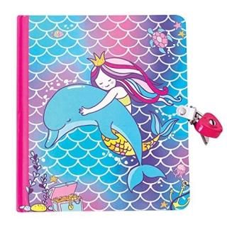 Playhouse Mermaid Love Shiny Foil Cover Lock and Key Lined Page Diary for Kids