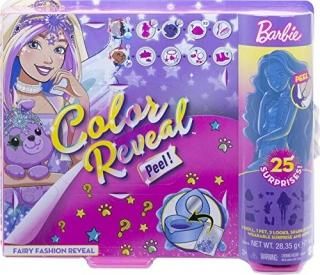 Barbie Color Reveal Peel Doll Set with 25 Surprises Fairy Fantasy Fashion Transf