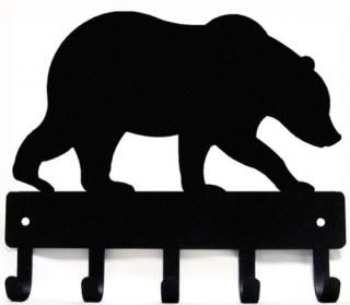 Small 15cm wide - Bear 02 Key Hanger with 5 Hooks
