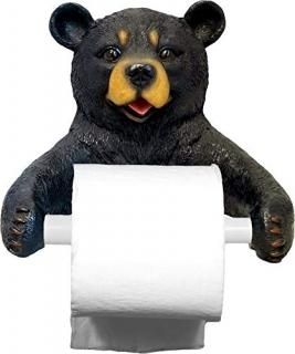 Hugo The Helper Black Bear Bathroom Toilet Paper Holder Dwk New Free Shipp