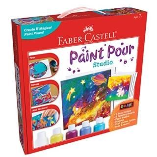 Faber-Castell Do Art Paint Pour Studio - No Mix Acrylic Paint Pouring Set for Ki