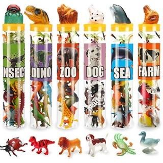 82 Piece Animal Toy Assorted Mini Dinosaur Insect Ocean Sea Animal Farm Animal J