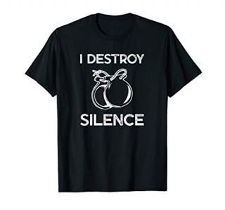 Funny Castanets Player Design I Destroy Silence T-Shirt