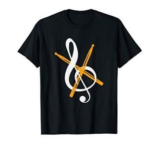 Drumsticks Treble Clef T-Shirt
