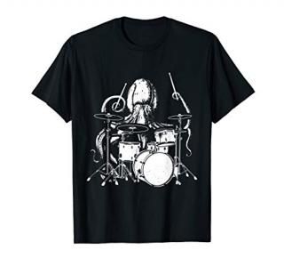 Funny Kraken Drummer Drumsticks Musician Gift Octopus T-Shirt