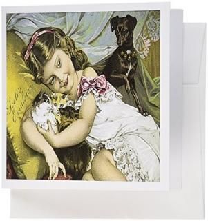BLNơTradefeaturing??Scotts Emulsion Cute Little Girl With Kittens And A