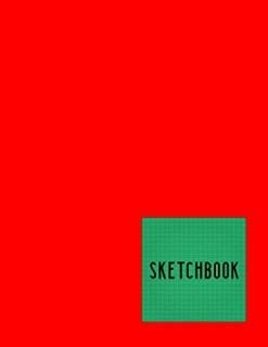 Sketchbook Red Green Grid Graph Paper Notebook