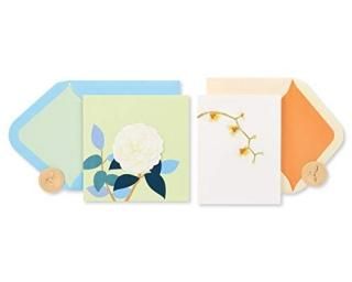 Papyrus Elegant Blank Cards with Envelopes Rose and Orchid 2-Count 6766746