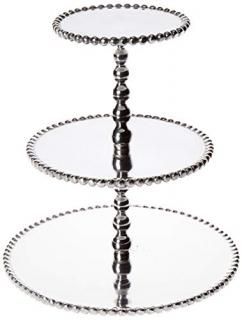 Mariposa Pearled 3-Tiered Cupcake Server by Mariposa