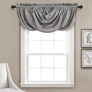 Gray Valance - Lush Decor Lucia Valance110cm x 46cm Grey