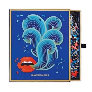 Galison Jonathan Adler Lips Shaped Jigsaw Puzzle 750 Pieces 21.5??? x 27??? ?? 