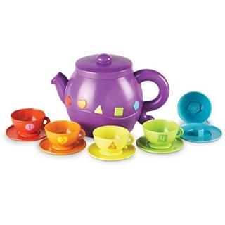 Learning Resources Serving Shapes Tea Set Color Recognition and Counting Toy 11 