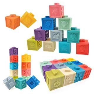 Soft Stacking Blocks for Baby Infant and Toddler Baby Building Blocks Teething C
