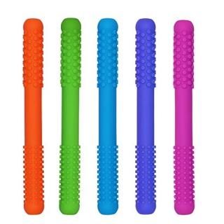 Hollow Teething Tubes for Baby Girls and Boys 5 Pack Silicone Baby Teether Tubes