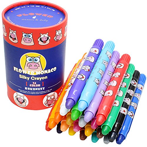 MiMoo Mimoo Finger Crayons for Toddlers, 12 Colors Finger Paint Palm Grip  Crayons for Babies Toddler Crayons Washable Finger Paint