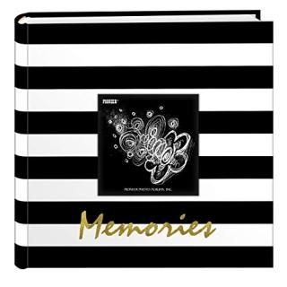 Pioneer Photo Albums Golden Memories Black and White Striped 200 pkt 4x6 Photo A