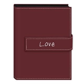 Pioneer Photo Albums 36-Pocket 13cm by 18cm EmbroideredLove Strap Sewn Leatheret