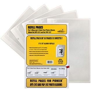 Pioneer Photo Albums 10 Pocket Refill for APS-247 Series Photo Albums 8 by 10-In