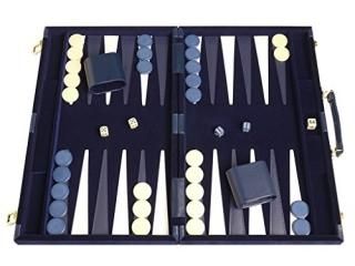 Deluxe Backgammon Set - Board Game Blue - 18x12