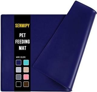 Senmipy Silicone Dog Food Mat - Waterproof Dog Bowl Mats for Food and Water Bowl