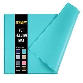 Senmipy Silicone Dog Food Mat - Waterproof Dog Bowl Mats for Food and Water Bowl