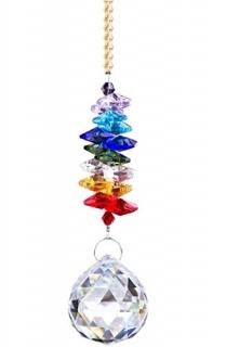 H&D 30mm Chandelier Crystals Ball Prisms Rainbow Octogon Chakra Suncatcher for G