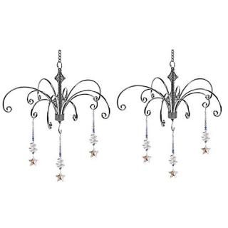 HOHIYA Angel Suncatcher Crystal Prism Butterfly Hanging Rainbow Ornament 12inchS