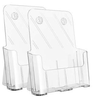Ktrio Brochure Holder 22cm Wall Mount Flyer Holder Acrylic Brochure Holder Liter