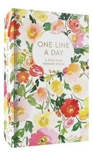 Floral One Line a Day A Five-Year Memory Book Blank Journal for Daily Reflection