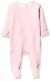 HonestBaby Organic Cotton Matelasse Union Suit Coverall Pink Newborn