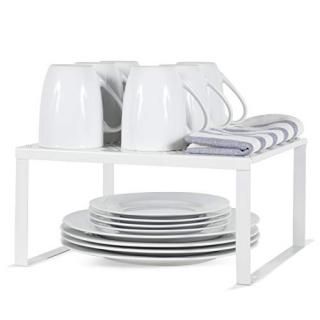 Cream White Metal Kitchen Cabinet and Counter Top Organizer Shelf 13 inch Wide 1