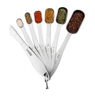 Spring Chef Heavy Duty Stainless Steel Metal Measuring Spoons for Dry or Liquid 