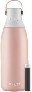 Brita Stainless Steel Water Filter Bottle 32 oz Rose