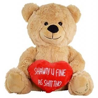 Hollabears Shawty U Fine 10 Teddy Bear - Funny Plush Gift for The Girlfriend Wif