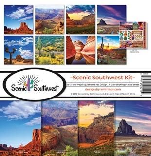 Reminisce Scenic Southwest Scrapbook Collection Kit Multi Color Palette