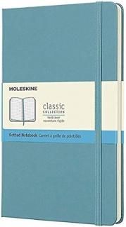 Moleskine Classic Notebook Large Dotted Reef Blue Hard Cover 5 x 8.25