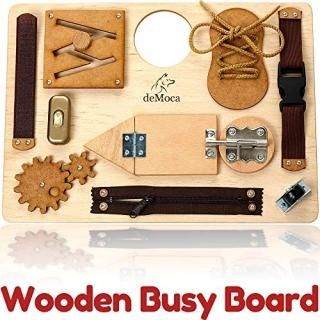 Montessori Busy Board for Toddlers - Wooden Montessori Toys for Toddlers 3 Years