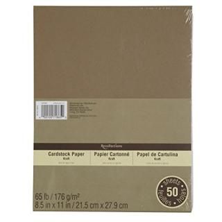 Cardstock Paper Value Pack 8.5 x 11 in Kraft by Recollections by Recollections