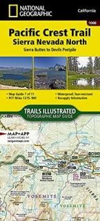 Pacific Crest Trail Map Sierra Nevada North Sierra Buttes to Devil's Postpile Na
