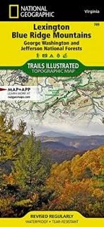 National Geographic Trails Illustrated Map Lexington Blue Ridge Mts George Washi