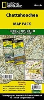 National Geographic Chattahoochee National Forest Map Pack Bundle Trails Illustr