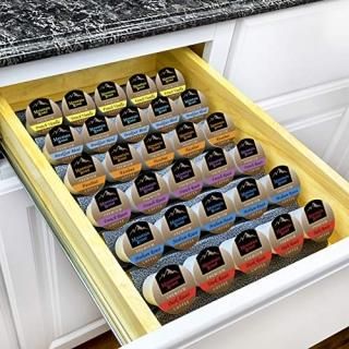Lynk Professional Coffee Pod Tray 6-Tier Heavy Gauge Steel Drawer Organizer for 